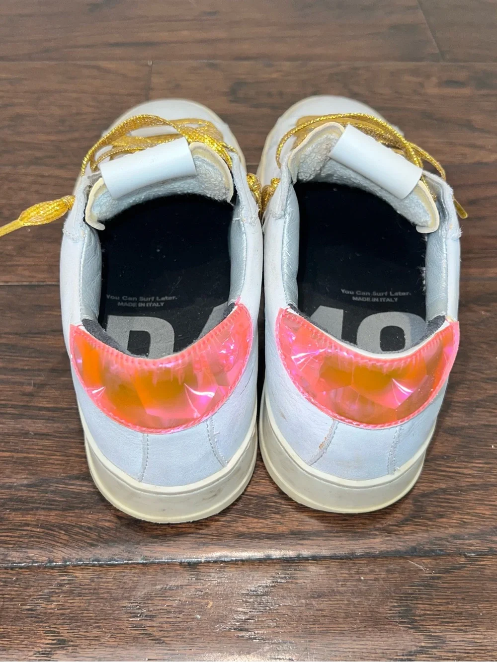P448 You Can Surf Later Leopard/Neon Pink Women’s Sneakers